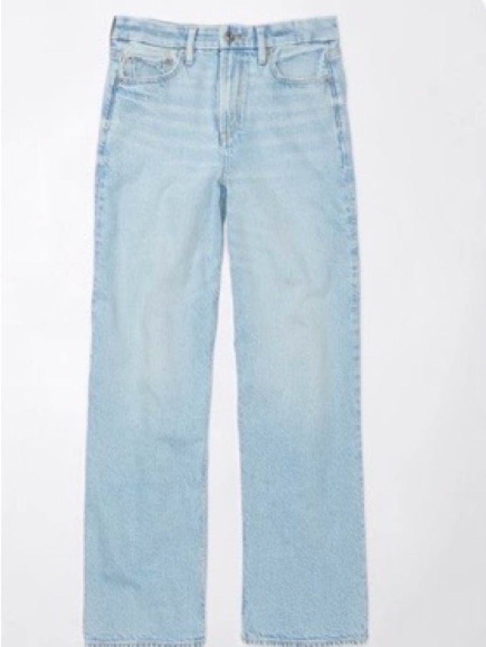American Eagle Outfitters Women's curvy super high rise baggy straight jeans